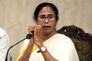West Bengal Chief Minister Mamata Banerjee has opposed holding I League football matches in Kolkata in empty stadiums.(ANI Photo) West Bengal Chief Minister Mamata Banerjee has opposed holding I League football matches in Kolkata in empty stadiums.(ANI Photo)