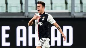 Juventus' Paulo Dybala celebrates scoring their second goal.(REUTERS) Juventus' Paulo Dybala celebrates scoring their second goal.(REUTERS)
