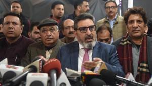 Former PDP leader, Syed Altaf Bukhari, has set up the J&K Apni Party, with the stated goal of bringing relief to the residents of the UT, and building confidence with Delhi(Waseem Andrabi/ Hindustan Times) Former PDP leader, Syed Altaf Bukhari, has set up the J&K Apni Party, with the stated goal of bringing relief to the residents of the UT, and building confidence with Delhi(Waseem Andrabi/ Hindustan Times)