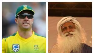 AB de Villiers, Sadhguru(HT Collage) AB de Villiers, Sadhguru(HT Collage)