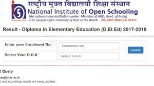 NIOS D.El.Ed. supplementary exam result 2020. (Screengrab) NIOS D.El.Ed. supplementary exam result 2020. (Screengrab)