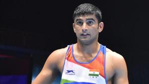 World Championships bronze medallist Manish Kaushik (63kg) won a historic ninth Tokyo Olympic quota for India(Twitter) World Championships bronze medallist Manish Kaushik (63kg) won a historic ninth Tokyo Olympic quota for India(Twitter)