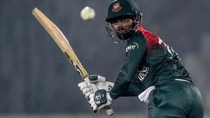 Opener Liton Das hit an unbeaten 60 off 45 balls(Twitter) Opener Liton Das hit an unbeaten 60 off 45 balls(Twitter)