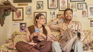Irrfan Khan and Radhika Madan in Angrezi Medium. Irrfan Khan and Radhika Madan in Angrezi Medium.