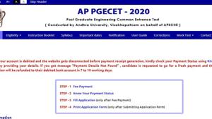 AP PGECET 2020. (Screengrab) AP PGECET 2020. (Screengrab)