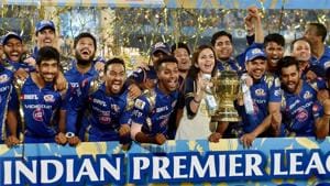 With defending champions Mumbai Indians due to host the season’s first IPL game against Chennai Super Kings in Mumbai on March 29, this is a major administrative challenge for the Sourav Ganguly-led BCCI.(PTI) With defending champions Mumbai Indians due to host the season’s first IPL game against Chennai Super Kings in Mumbai on March 29, this is a major administrative challenge for the Sourav Ganguly-led BCCI.(PTI)