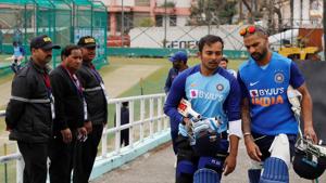 File image: India's Shikhar Dhawan and Prithvi Shaw after nets session.(REUTERS) File image: India's Shikhar Dhawan and Prithvi Shaw after nets session.(REUTERS)