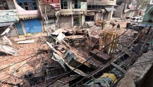 A view of the aftermath of violent clashes over the new citizenship law, at Shiv Vihar, in New Delhi(Raj K Raj/HT PHOTO) A view of the aftermath of violent clashes over the new citizenship law, at Shiv Vihar, in New Delhi(Raj K Raj/HT PHOTO)