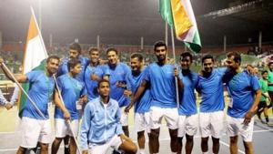 File photo of Indian Davis Cup team.(File) File photo of Indian Davis Cup team.(File)