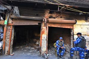 A police officer privy to the probe said on the condition of anonymity that the 14 arrested were suspected to be involved in five cases, including two murder cases, which are being probed by the SITs set up to probe riots cases.(Raj K Raj/HT PHOTO) A police officer privy to the probe said on the condition of anonymity that the 14 arrested were suspected to be involved in five cases, including two murder cases, which are being probed by the SITs set up to probe riots cases.(Raj K Raj/HT PHOTO)