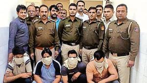 The arrested persons (sitting) in the custody of police.(Sourced) The arrested persons (sitting) in the custody of police.(Sourced)