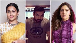 The teams of Sherni, Mumbai Saga and Durgavati have continued to shoot despite coronavirus crisis.(Instagram) The teams of Sherni, Mumbai Saga and Durgavati have continued to shoot despite coronavirus crisis.(Instagram)