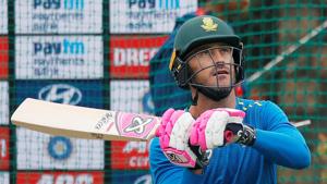South Africa's Faf du Plessis during nets.(REUTERS) South Africa's Faf du Plessis during nets.(REUTERS)