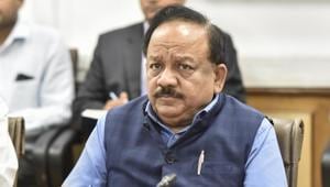 Union Health Minister Harsh Vardhan chaired a meeting with Group of Ministers (GOM) on Coronavirus in New Delhi.(PTI Photo) Union Health Minister Harsh Vardhan chaired a meeting with Group of Ministers (GOM) on Coronavirus in New Delhi.(PTI Photo)