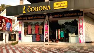 A textile shop in Kerala’s Muvattupuzha town has been popularly known as ‘Corona Pareed’.(IANS) A textile shop in Kerala’s Muvattupuzha town has been popularly known as ‘Corona Pareed’.(IANS)