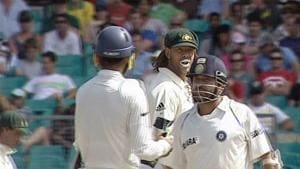Harbhajan Singh, Andrew Symonds(Screengrab) Harbhajan Singh, Andrew Symonds(Screengrab)