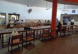 A canteen in Panjab University wears a deserted look. All classes have been suspended till March 31.(HT Photo) A canteen in Panjab University wears a deserted look. All classes have been suspended till March 31.(HT Photo)