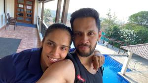 Indian badminton stars and couple Saina Nehwal and Parupalli Kashyap.(Parupalli Kashyap) Indian badminton stars and couple Saina Nehwal and Parupalli Kashyap.(Parupalli Kashyap)