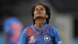 Poonam Yadav of India looks on during the ICC Women's T20 Cricket World Cup match between Australia and India at Sydney Showground Stadium on February 21, 2020 in Sydney, Australia.(Getty Images)