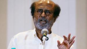 Actor-turned-politician Rajinikanth addressing a press conference in Chennai.(ANI) Actor-turned-politician Rajinikanth addressing a press conference in Chennai.(ANI)