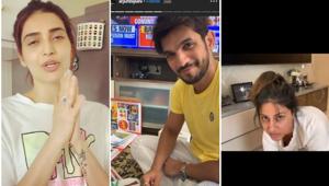 Karishma Tanna, Arjun Bijlani and Hina Khan among other TV stars are utilising their self-isolation time gainfully. Karishma Tanna, Arjun Bijlani and Hina Khan among other TV stars are utilising their self-isolation time gainfully.