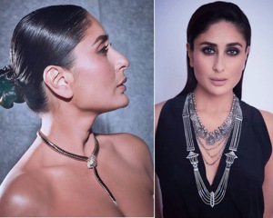 From wearing heavy polki necklaces, chokers, chandbaalis, jhumkas to going the minimalistic route and wearing simple hoops or just layering thin chains, Kareena knows how to pull anything off.(INSTAGRAM) From wearing heavy polki necklaces, chokers, chandbaalis, jhumkas to going the minimalistic route and wearing simple hoops or just layering thin chains, Kareena knows how to pull anything off.(INSTAGRAM)