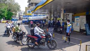 Petrol is provided to only those people who work in the essential commodities sector.(Sanket Wankhade/HT PHOTO) Petrol is provided to only those people who work in the essential commodities sector.(Sanket Wankhade/HT PHOTO)