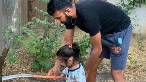 Cheteshwar Pujara is at home with his family.(Instagram/Cheteshwar Pujara)