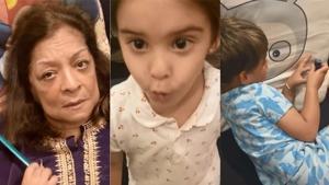 Karan Johar has shared a video of his kids and mother as he deals with their different moods in quarantine. Karan Johar has shared a video of his kids and mother as he deals with their different moods in quarantine.