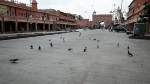 Covid-19 update: A view of the Chandpole area in Jaipur, Rajasthan, on Sunday, March 22, 2020 during the ‘Janata curfew’(Himanshu Vyas / HT File Photo) Covid-19 update: A view of the Chandpole area in Jaipur, Rajasthan, on Sunday, March 22, 2020 during the ‘Janata curfew’(Himanshu Vyas / HT File Photo)