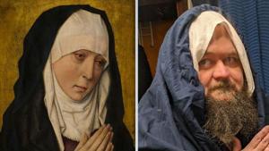 “We challenge you to recreate a work of art with objects (and people) in your home,” tweeted Getty Museum. Please complied and how!(Twitter/@karmadump) “We challenge you to recreate a work of art with objects (and people) in your home,” tweeted Getty Museum. Please complied and how!(Twitter/@karmadump)
