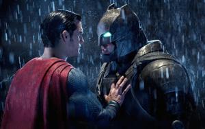 Henry Cavill as Superman and Ben Affleck as Batman. Henry Cavill as Superman and Ben Affleck as Batman.