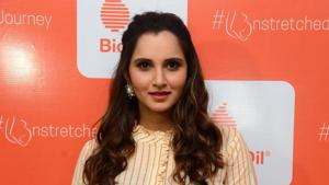 Tennis player Sania Mirza during a mother's day photo shoot in Mumbai.(IANS) Tennis player Sania Mirza during a mother's day photo shoot in Mumbai.(IANS)