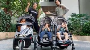 Sunny Leone and husband Daniel Weber dancing for their kids.