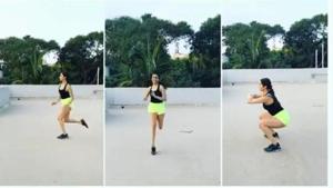 Shraddha is making the best use of her time as she works out during complete lockdown. Shraddha is making the best use of her time as she works out during complete lockdown.