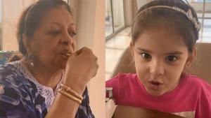 Karan Johar’s mother and daughter deck up for high tea at home amid lockdown. Karan Johar’s mother and daughter deck up for high tea at home amid lockdown.