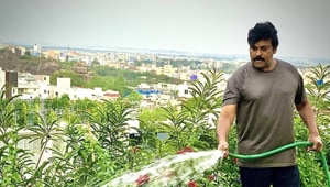 Chiranjeevi is spending time with his mother. Chiranjeevi is spending time with his mother.