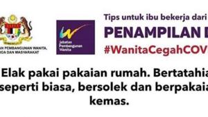 The controversial poster tweeted by Malaysia’s women’s affairs ministry.(Image courtesy: Twitter) The controversial poster tweeted by Malaysia’s women’s affairs ministry.(Image courtesy: Twitter)