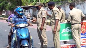 A police team in Cuttack was pelted with stones while they were undertaking regular patrolling during the 48-hour shutdown in place on Sunday. The attack occurred in Kesharpur area. (Image used for representation).(ANI PHOTO.) A police team in Cuttack was pelted with stones while they were undertaking regular patrolling during the 48-hour shutdown in place on Sunday. The attack occurred in Kesharpur area. (Image used for representation).(ANI PHOTO.)