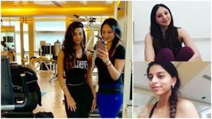Suhana Khan with her belly dancing trainer. Suhana Khan with her belly dancing trainer.