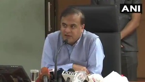 Assam Finance Minister Himanta Biiswa Sarma at a press conference in Guwahati on Monday.(ANI photo) Assam Finance Minister Himanta Biiswa Sarma at a press conference in Guwahati on Monday.(ANI photo)