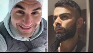 Roger Federer issues a challenge to Virat Kohli.(HT Collage) Roger Federer issues a challenge to Virat Kohli.(HT Collage)