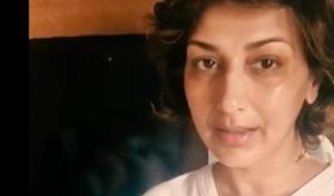 Sonali Bendre in a still from her latest video. Sonali Bendre in a still from her latest video.