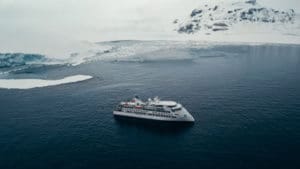 The Greg Mortimer departed March 15 on a voyage to Antarctica and South Georgia that was titled In Shackleton’s Footsteps.(auroraexpeditions.com--ship’s operator) The Greg Mortimer departed March 15 on a voyage to Antarctica and South Georgia that was titled In Shackleton’s Footsteps.(auroraexpeditions.com--ship’s operator)