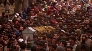 Soon after JeM commander Sajjad Nawab Dar’s body was handed over to his family, more than 1,000 people, including women, from his village and adjoining areas joined a large funeral procession.(Reuters file photo. Representative image) Soon after JeM commander Sajjad Nawab Dar’s body was handed over to his family, more than 1,000 people, including women, from his village and adjoining areas joined a large funeral procession.(Reuters file photo. Representative image)