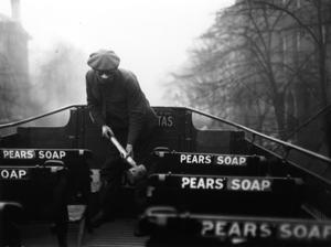 A man spraying the top of a bus with an anti-flu virus during an epidemic which followed World War 1.(Davis/Getty Images) A man spraying the top of a bus with an anti-flu virus during an epidemic which followed World War 1.(Davis/Getty Images)
