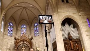 Meanwhile, with more than 90% of the country under stay-at-home orders, the holiest weekend on the Christian calendar began with services livestreamed or broadcast to congregants watching from home. Meanwhile, with more than 90% of the country under stay-at-home orders, the holiest weekend on the Christian calendar began with services livestreamed or broadcast to congregants watching from home.
