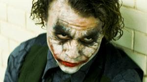 Heath Ledger in a still from The Dark Knight. Heath Ledger in a still from The Dark Knight.