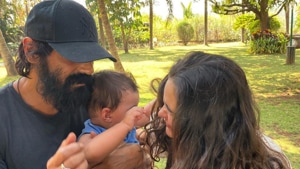 Gabriella Demetriades shares new picture with Arjun Rampal and son Arik. Gabriella Demetriades shares new picture with Arjun Rampal and son Arik.