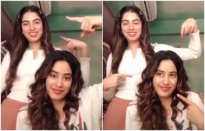 Janhvi Kapoor and Khushi Kapoor in the video. Janhvi Kapoor and Khushi Kapoor in the video.